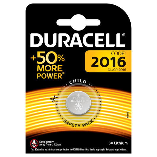 Batterie Litio 2016 Duracell